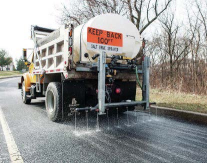 Strategically apply salt (or salt alternative) prior to and during hazardous winter driving conditions